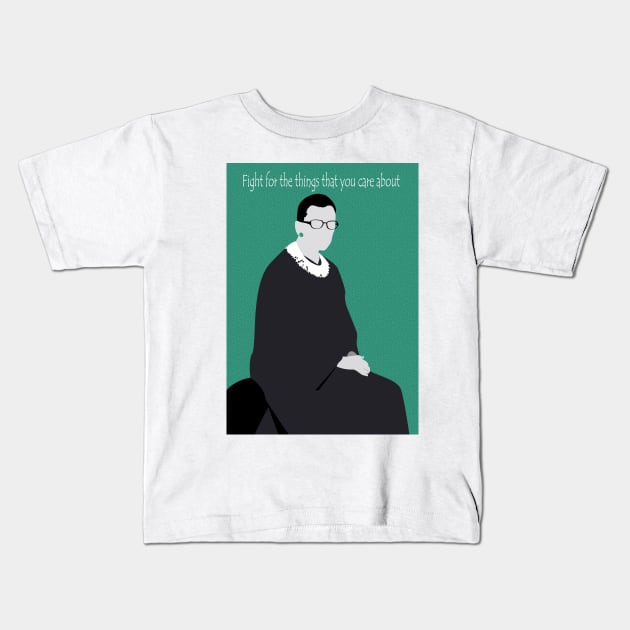 RBG poster Ruth BADER GINSBURG Kids T-Shirt by GalleryArtField